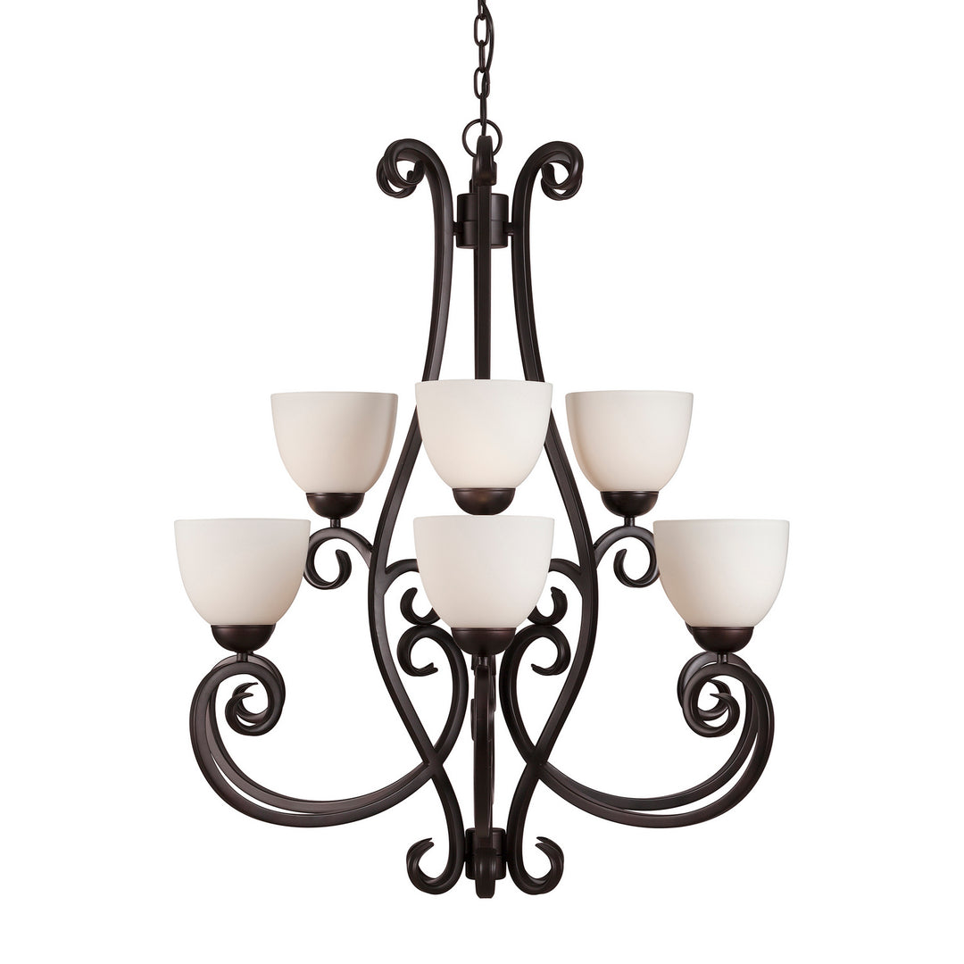 Forte Sutter 2250-09-32 Chandelier Light - Antique Bronze