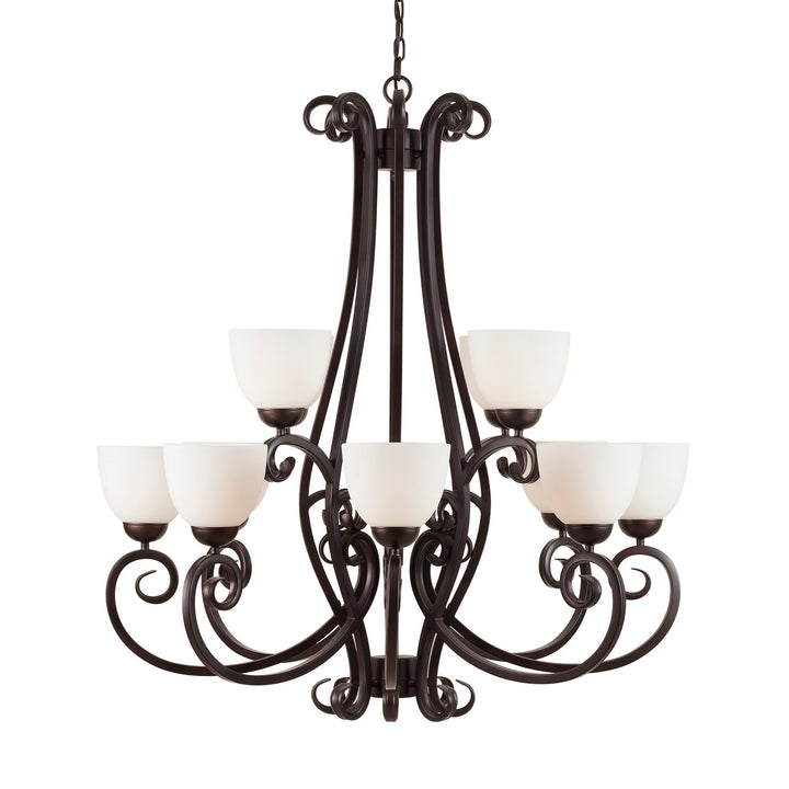 Forte Sutter 2250-12-32 Chandelier Light - Antique Bronze