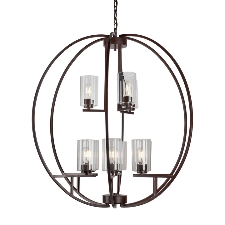 Forte Orbit 2720-09-32 Chandelier Light - Antique Bronze