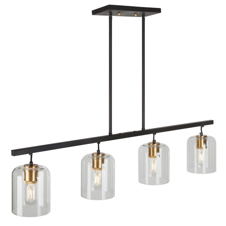 Forte Tyrone 2724-04-62 Pendant Light - Black and Soft Gold