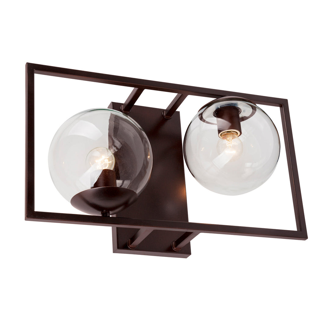 Forte Charm 2727-02-32 Bath Vanity Light 10 in. wide - Antique Bronze