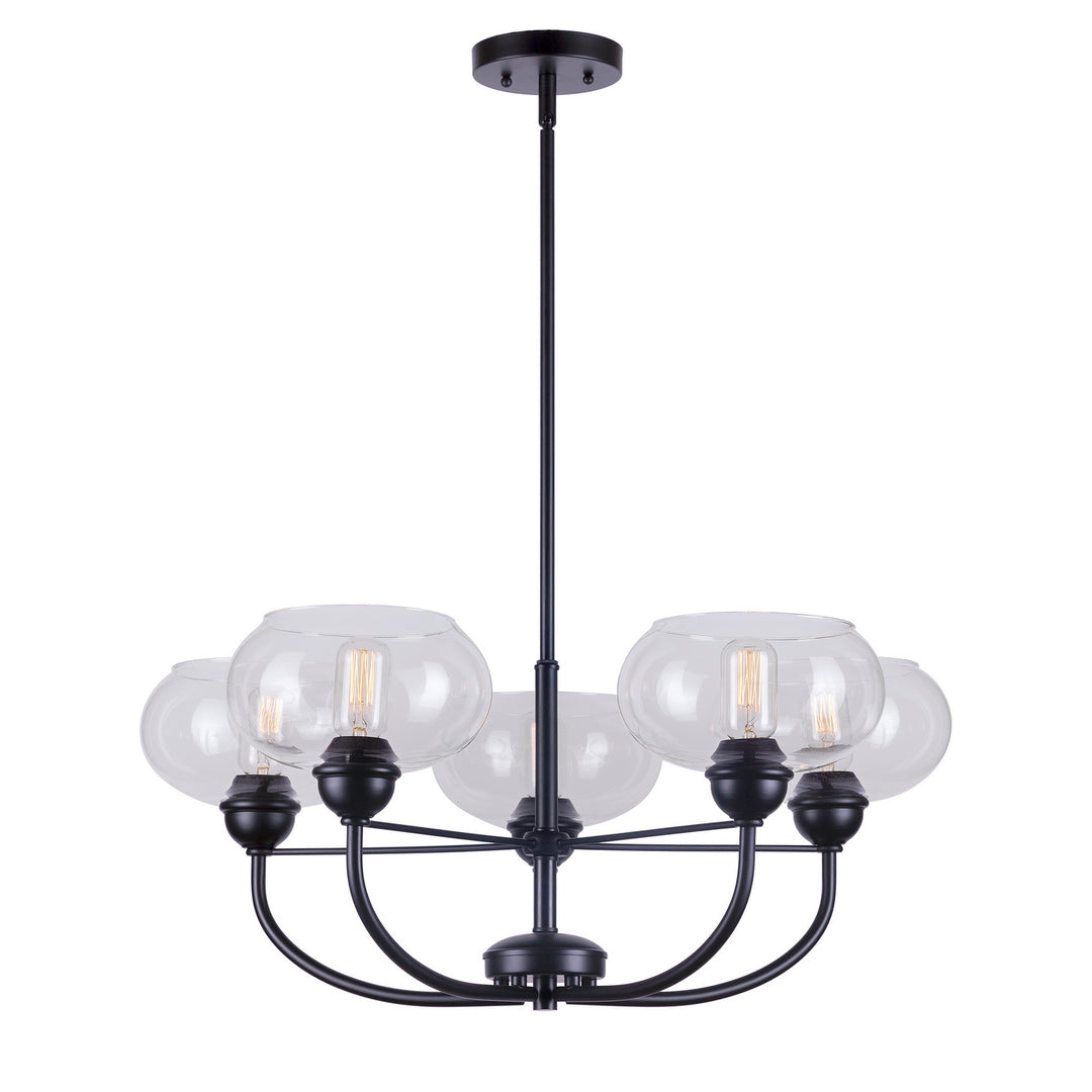 Forte Cameron 2732-05-04 Chandelier Light - Black