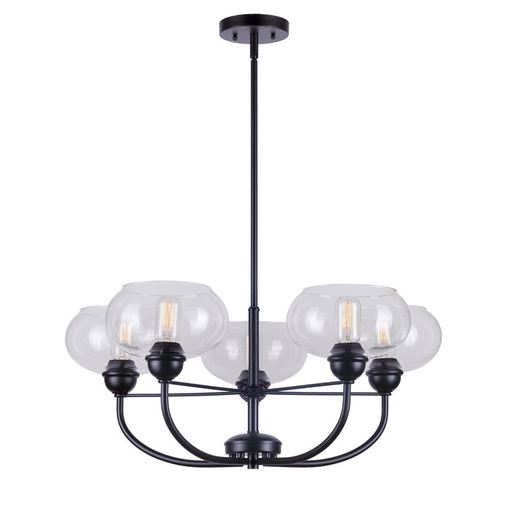 Forte Cameron 2732-05-04 Chandelier Light - Black