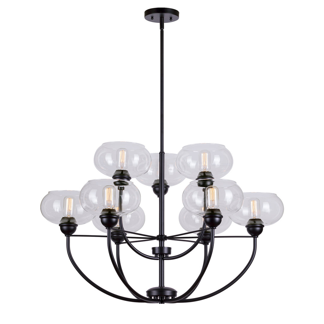 Forte Cameron 2732-09-04 Chandelier Light - Black