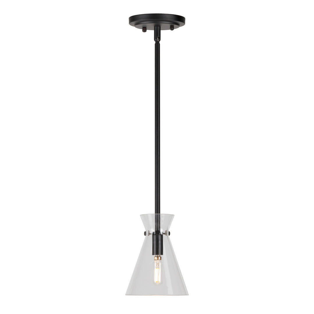 Forte Beaker 2733-01-04 Pendant Light - Black