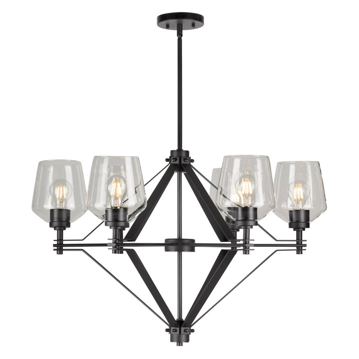 Forte Chalice 2743-06-04 Chandelier Light - Black