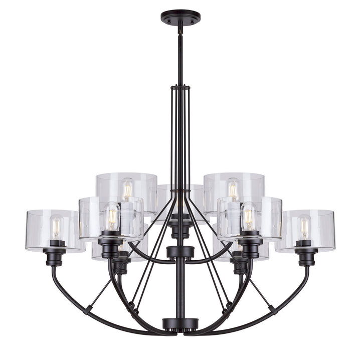 Forte Zane 2748-09-04 Chandelier Light - Black