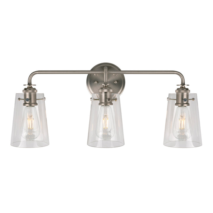 Forte Ronna 5118-03-55 Bath Vanity Light 25 in. wide - Brushed Nickel