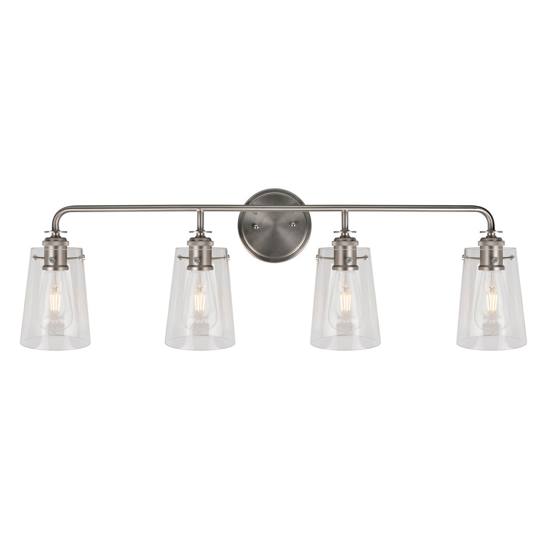 Forte Ronna 5118-04-55 Bath Vanity Light 35 in. wide - Brushed Nickel