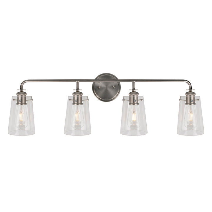 Forte Ronna 5118-04-55 Bath Vanity Light 35 in. wide - Brushed Nickel