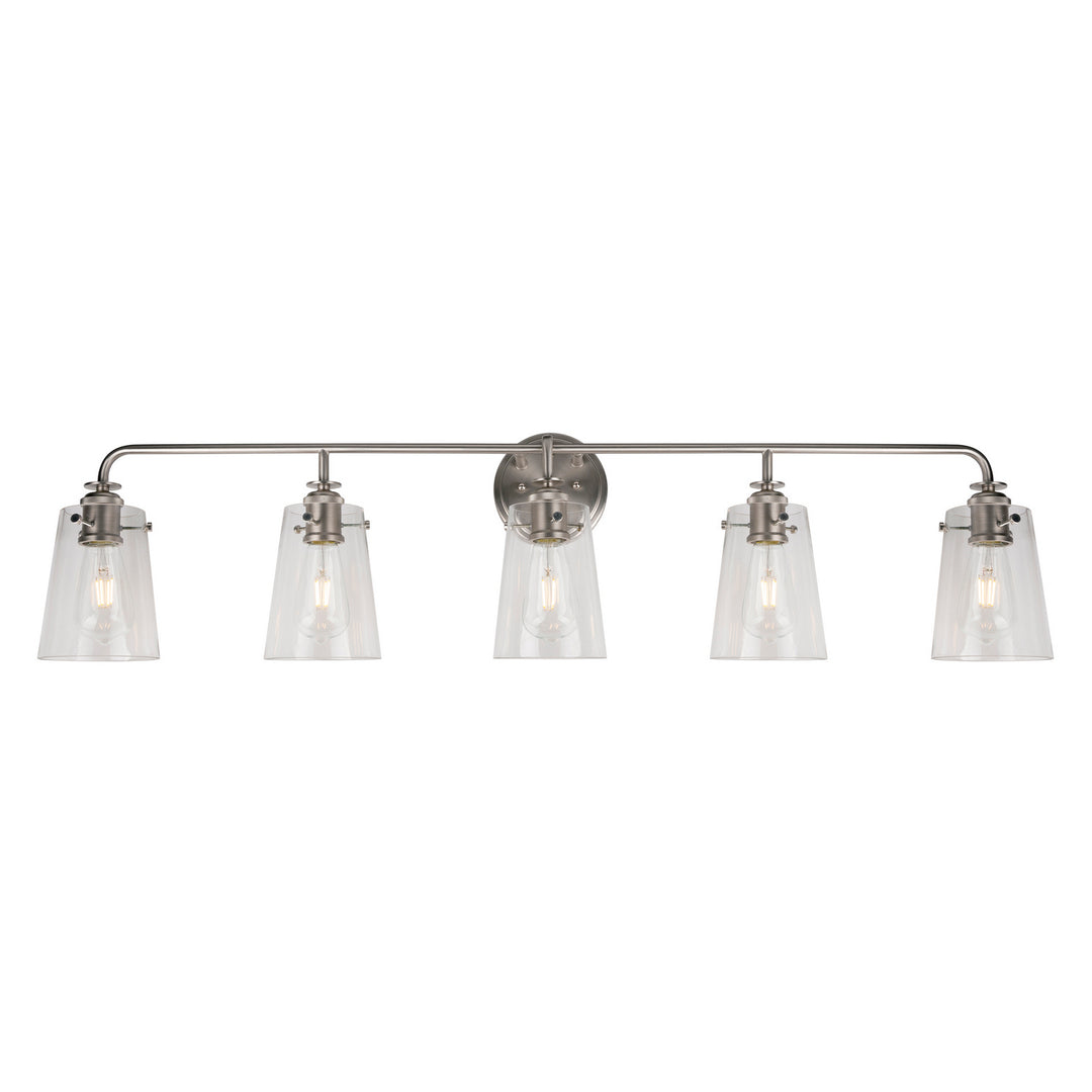 Forte Ronna 5118-05-55 Bath Vanity Light 45 in. wide - Brushed Nickel