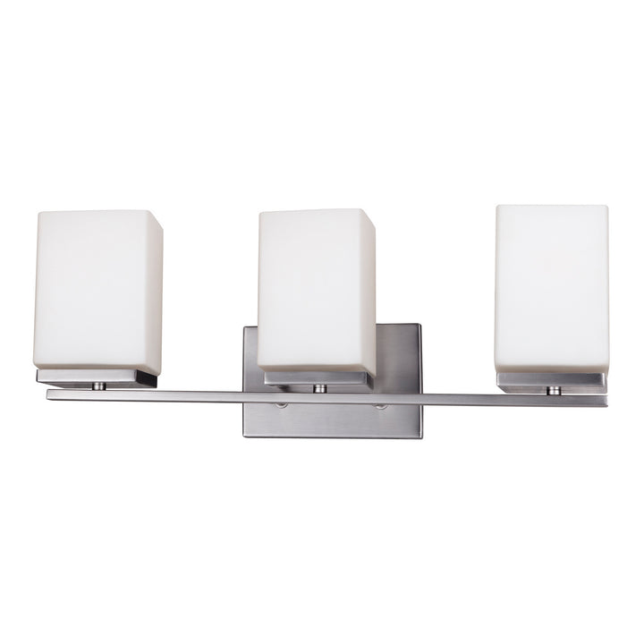 Forte Ella 5145-03-55 Bath Vanity Light 21 in. wide - Brushed Nickel