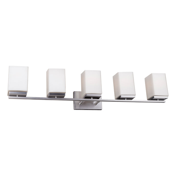 Forte Ella 5145-05-55 Bath Vanity Light 38 in. wide - Brushed Nickel
