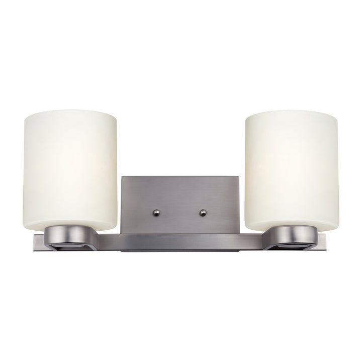 Forte Mona 5146-02-55 Bath Vanity Light 17 in. wide - Brushed Nickel