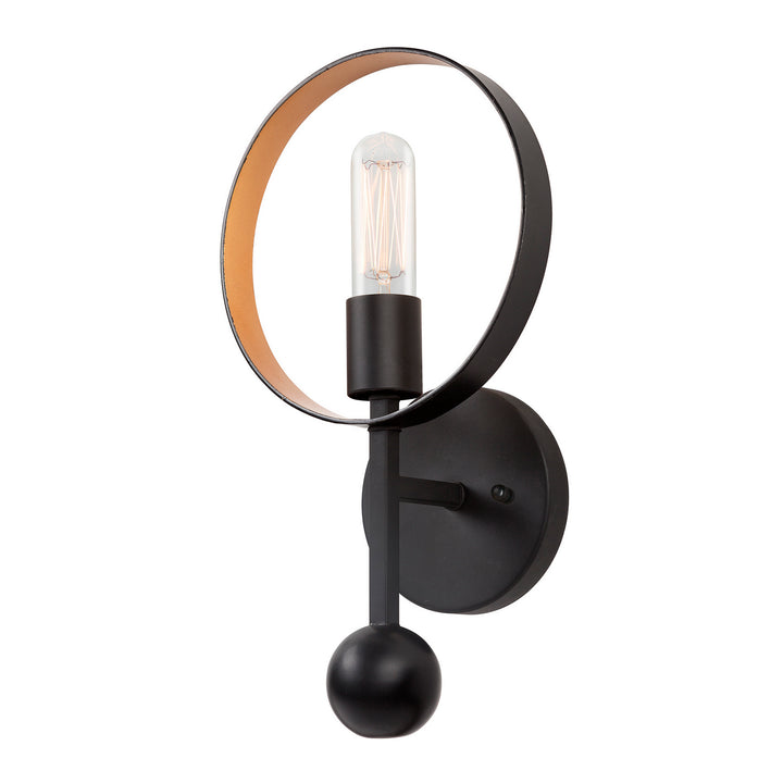 Forte Monocle 5620-01-42 Wall Light - Black and Gold