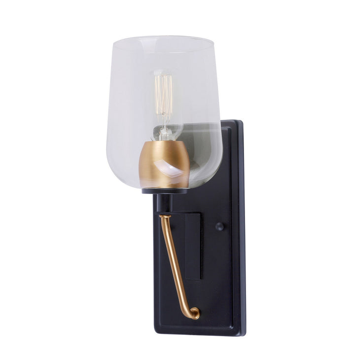 Forte Palmer 5726-01-62 Wall Light - Black and Soft Gold