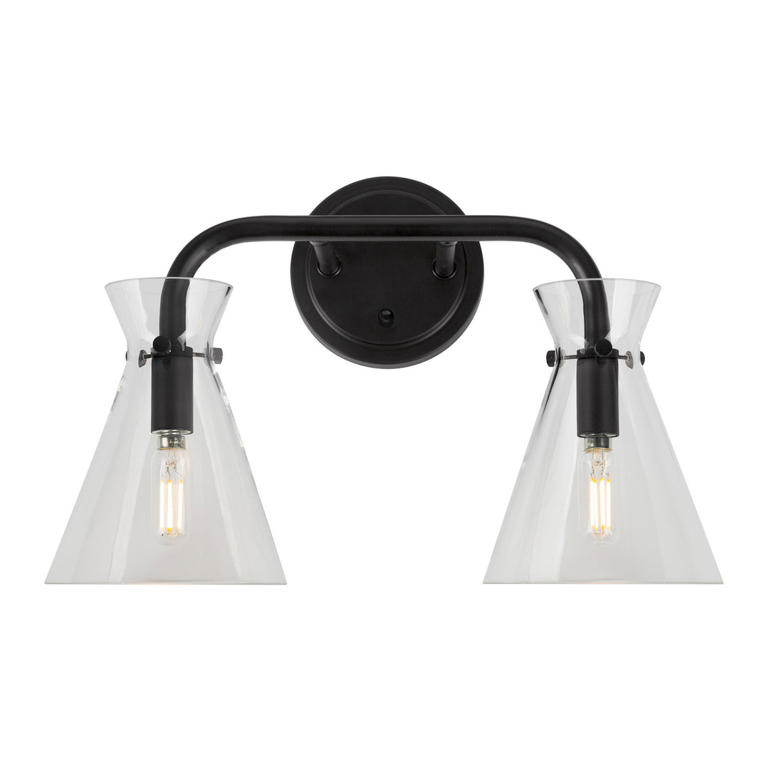 Forte Beaker 5733-02-04 Bath Vanity Light 16 in. wide - Black