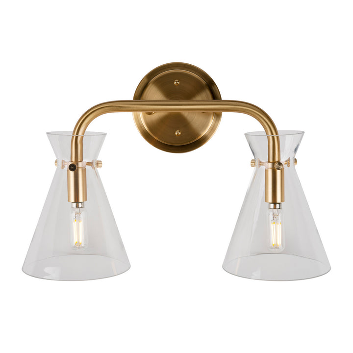 Forte Beaker 5733-02-12 Bath Vanity Light 16 in. wide - Soft Gold