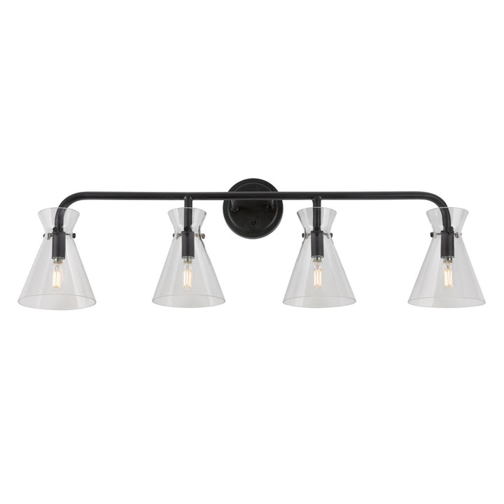 Forte Beaker 5733-04-04 Bath Vanity Light 36 in. wide - Black