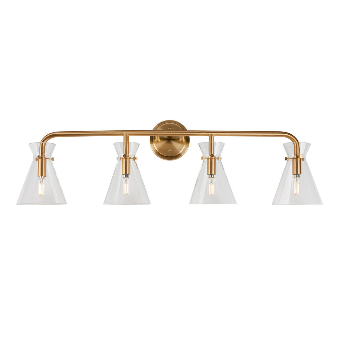 Forte Beaker 5733-04-12 Bath Vanity Light 36 in. wide - Soft Gold