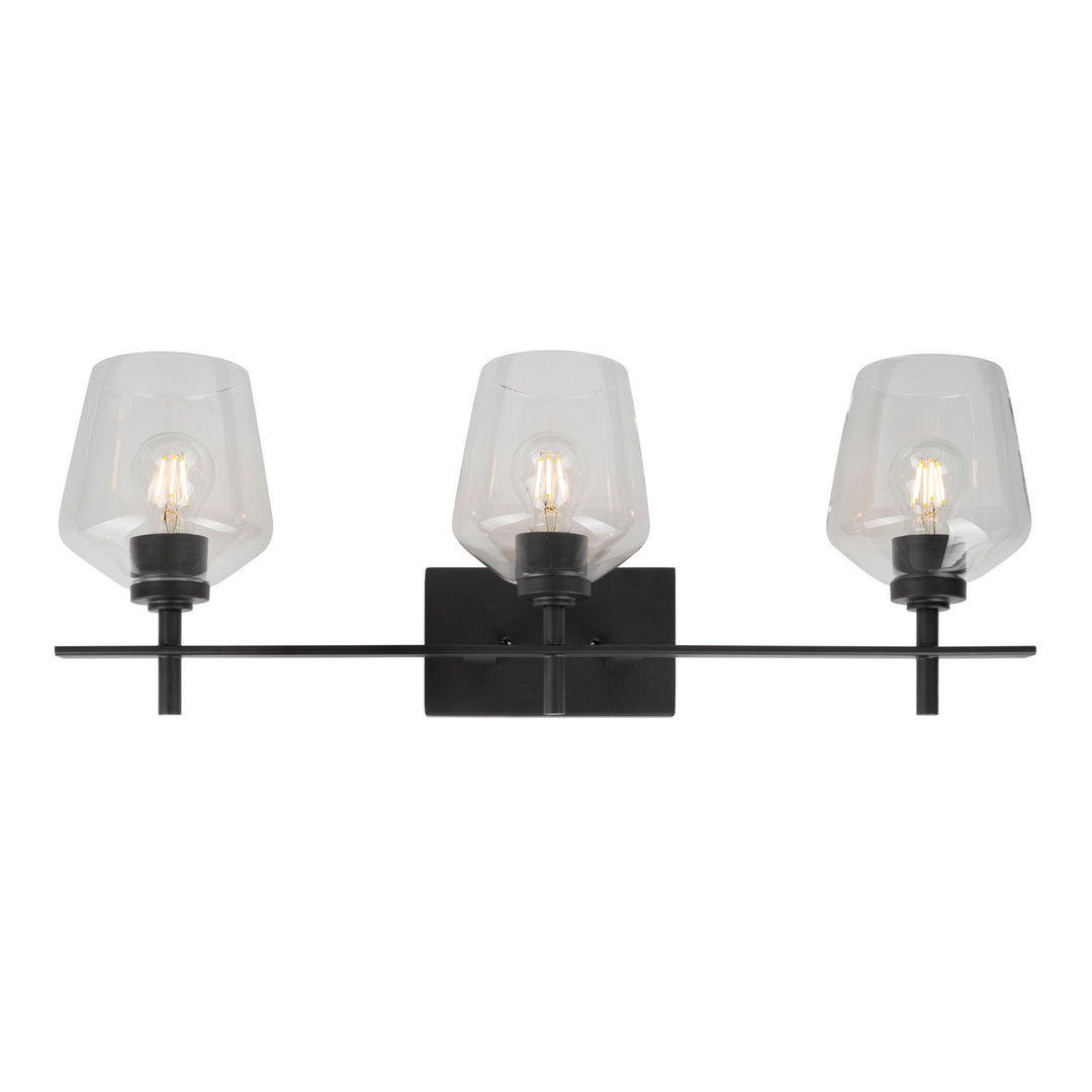 Forte Chalice 5743-03-04 Bath Vanity Light 28 in. wide - Black
