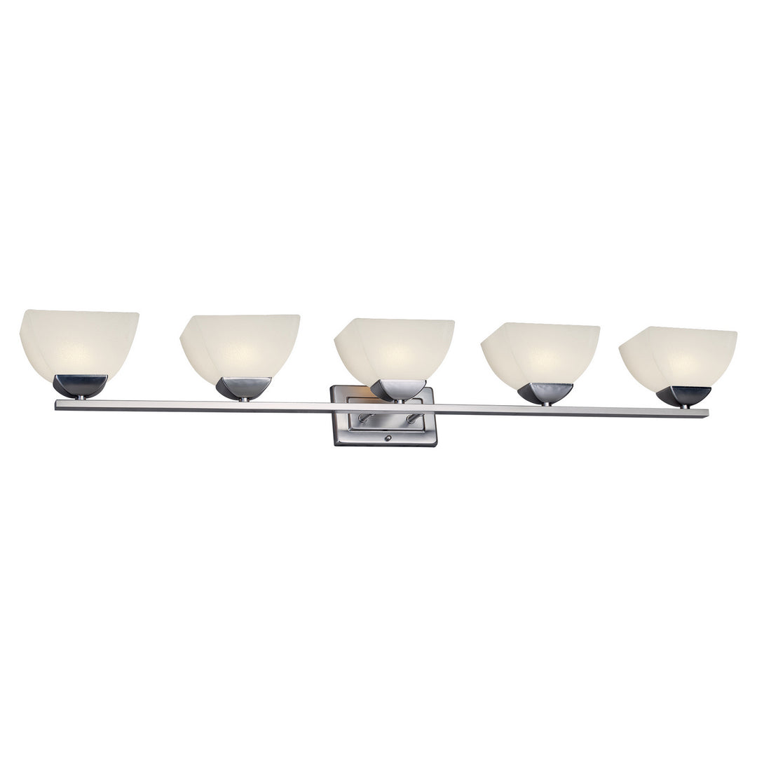 Forte Cora 5744-05-55 Bath Vanity Light 52 in. wide - Brushed Nickel