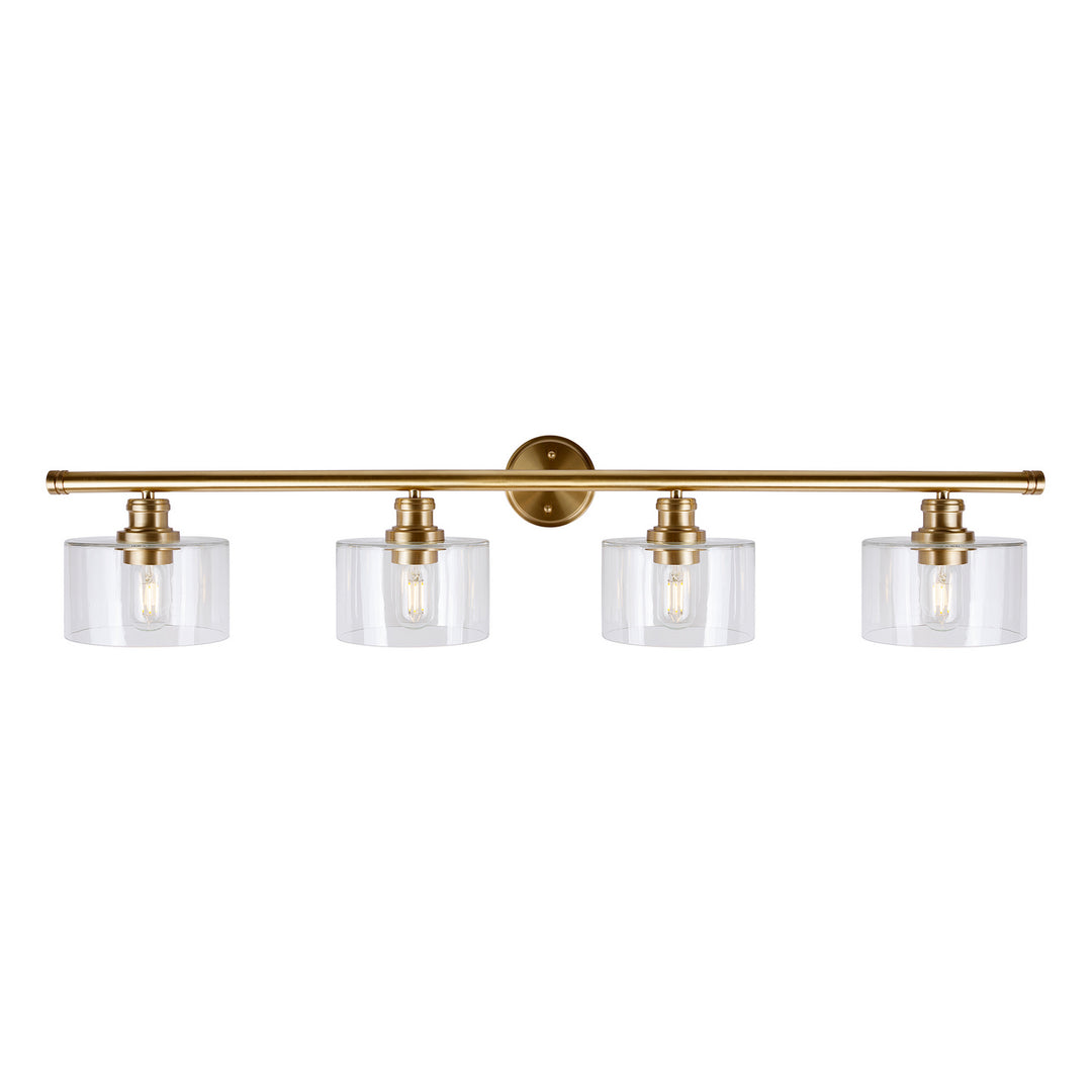 Forte Zane 5748-04-12 Bath Vanity Light 45 in. wide - Soft Gold