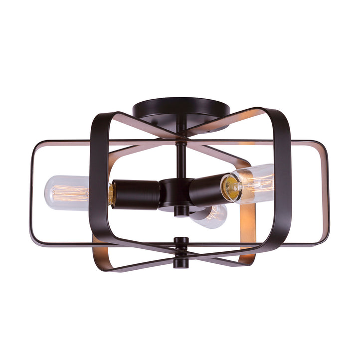 Forte Kineo 7096-03-42 Ceiling Light - Black and Gold