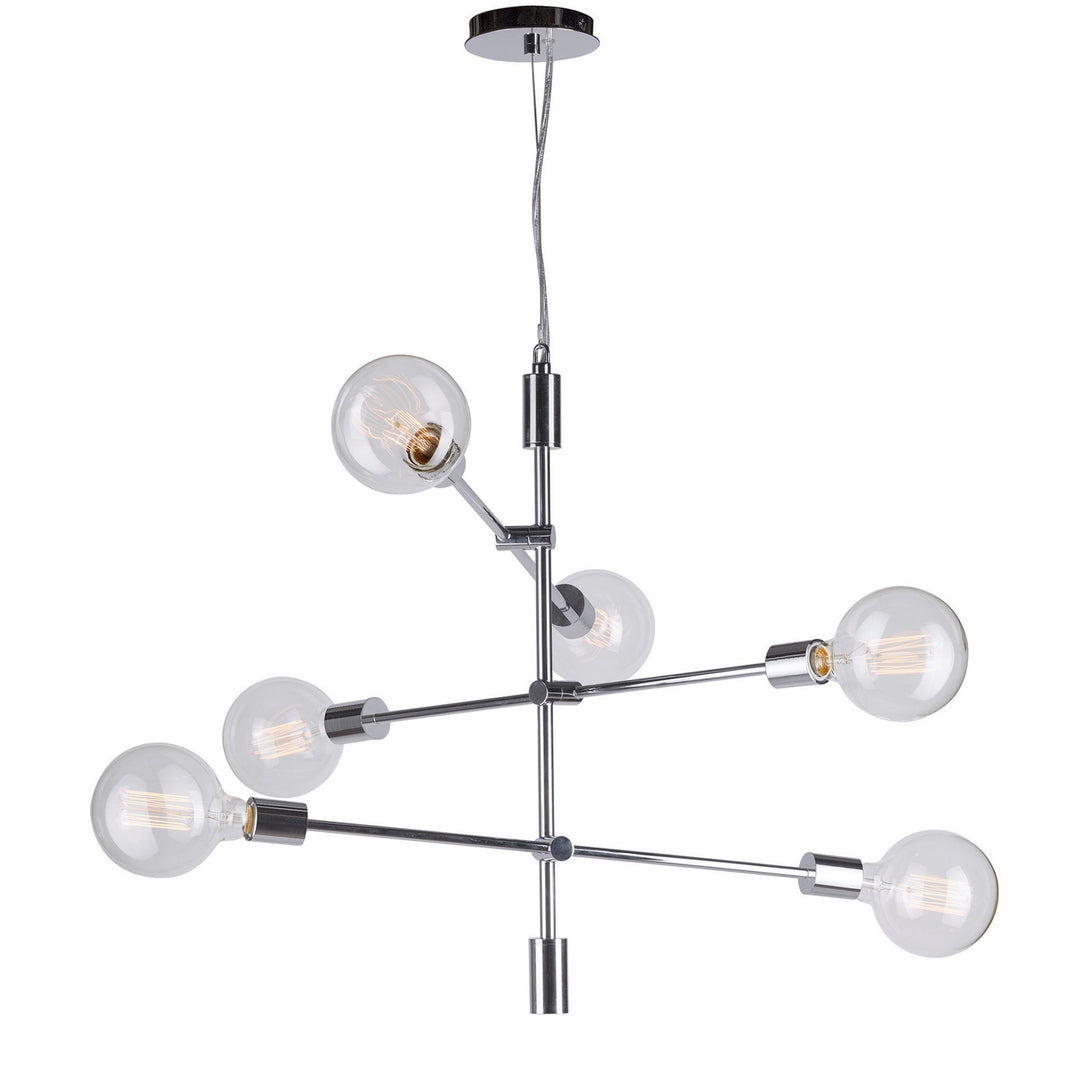 Forte Baton 7117-06-05 Chandelier Light - Chrome
