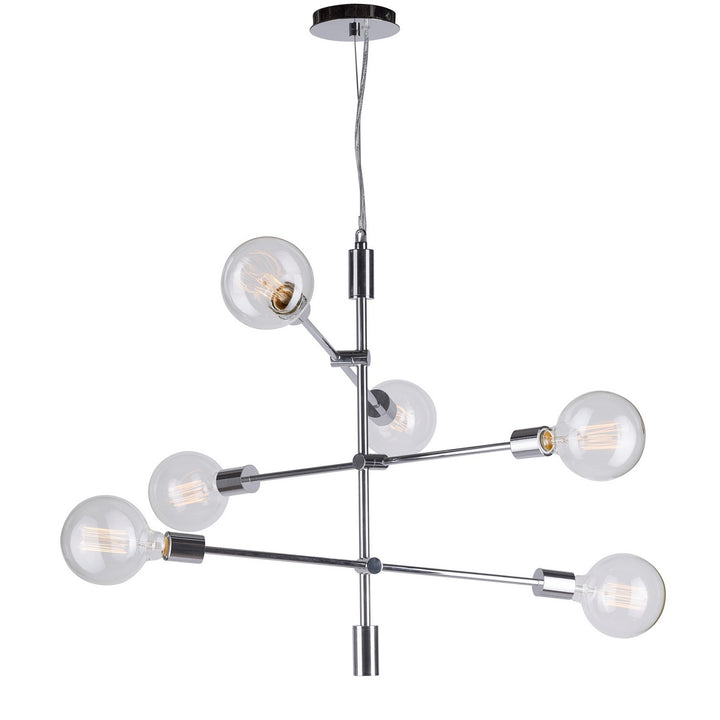 Forte Baton 7117-06-05 Chandelier Light - Chrome