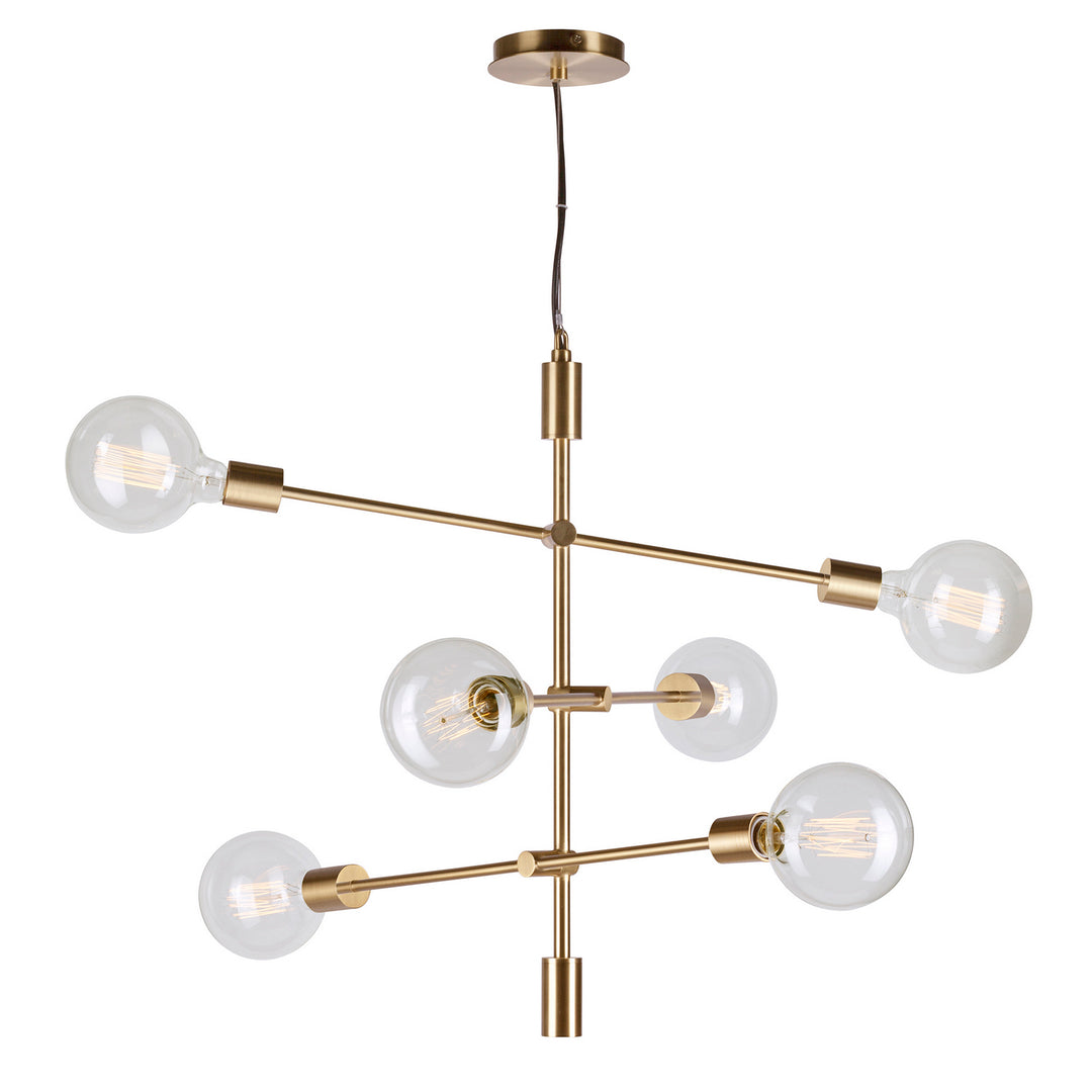 Forte Baton 7117-06-12 Chandelier Light - Soft Gold
