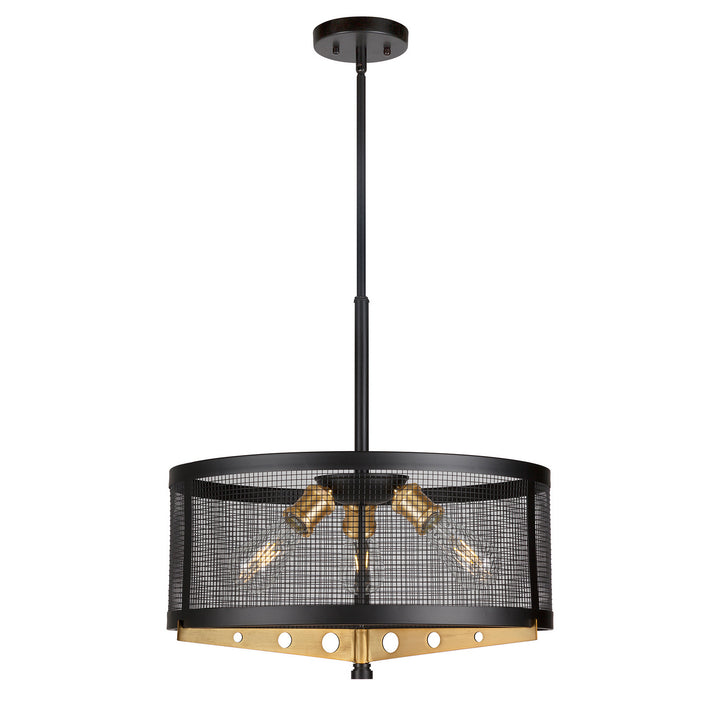 Forte Takoma 7119-03-62 Pendant Light - Black and Soft Gold