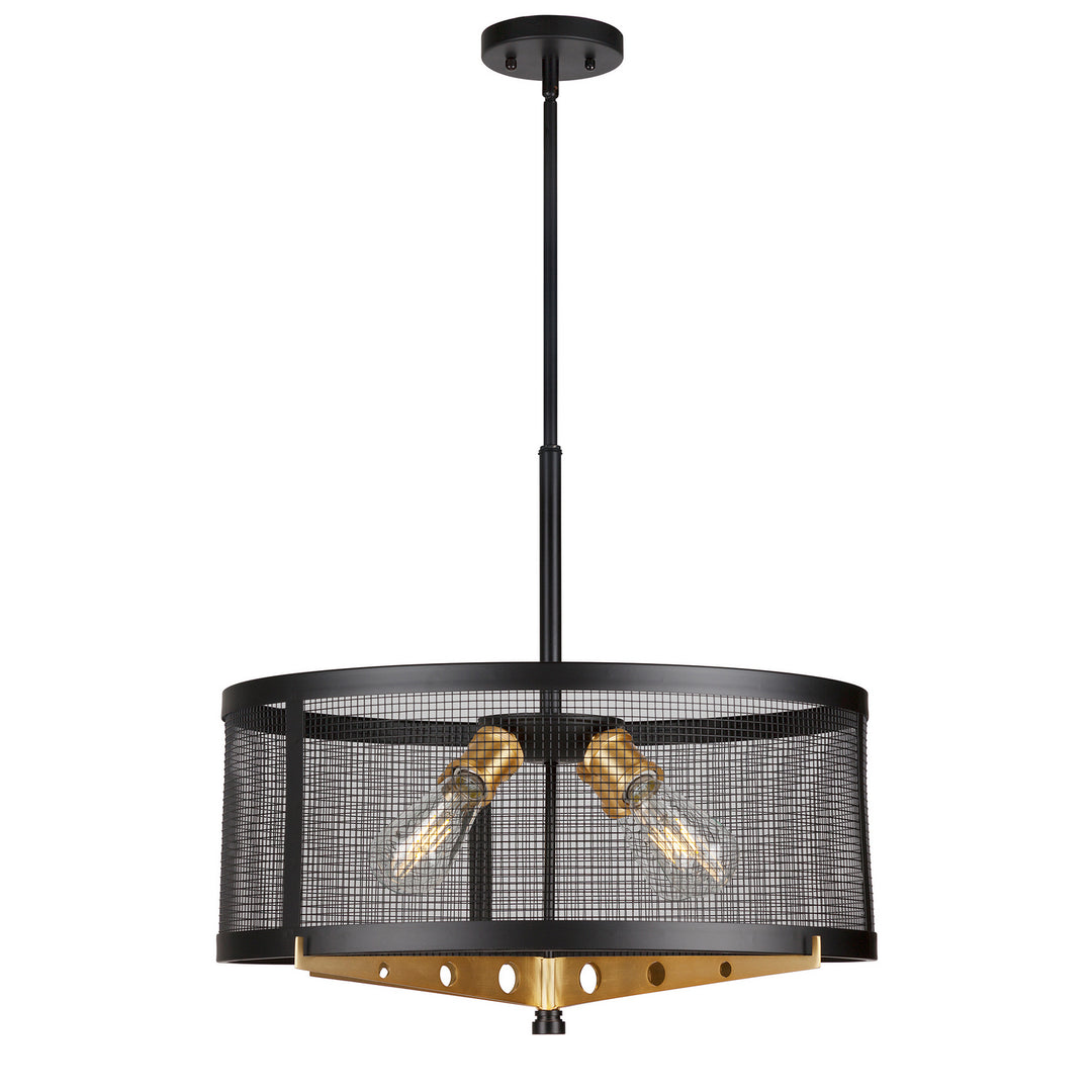 Forte Takoma 7119-04-62 Pendant Light - Black and Soft Gold