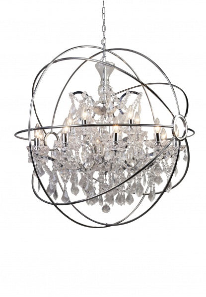 Bethel International 9849/10+5P-CH Chandelier Light - Chrome