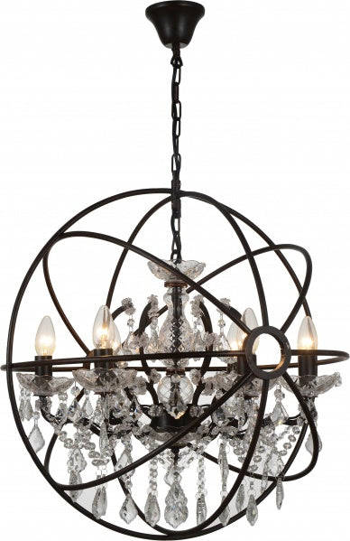 Bethel International 9849/6P Chandelier Light - Rustic Brozne