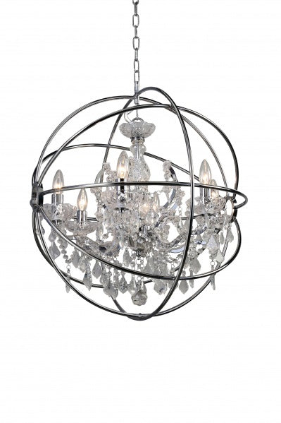 Bethel International 9849/6P-CH Chandelier Light - Chrome