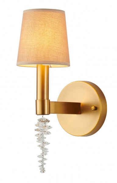 Bethel International BET77W Wall Sconce Light - Metal & Crystal