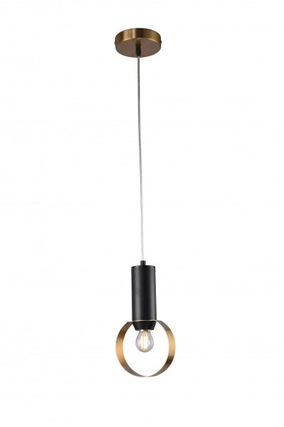 Bethel International TR78P10G Pendant Light - Black & Gold