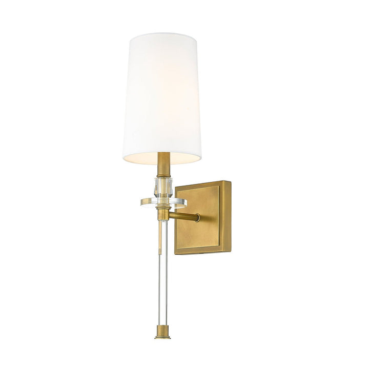 Z-Lite Sophia 803-1S-RB-WH Wall Sconce Light - Rubbed Brass