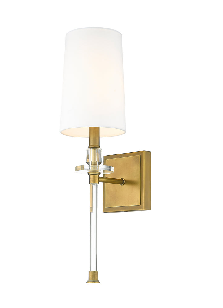 Z-Lite Sophia 803-1S-RB-WH Wall Sconce Light - Rubbed Brass