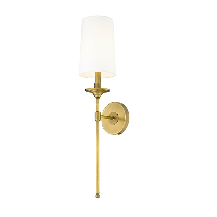 Z-Lite Emily 807-1S-RB-WH Wall Sconce Light - Rubbed Brass