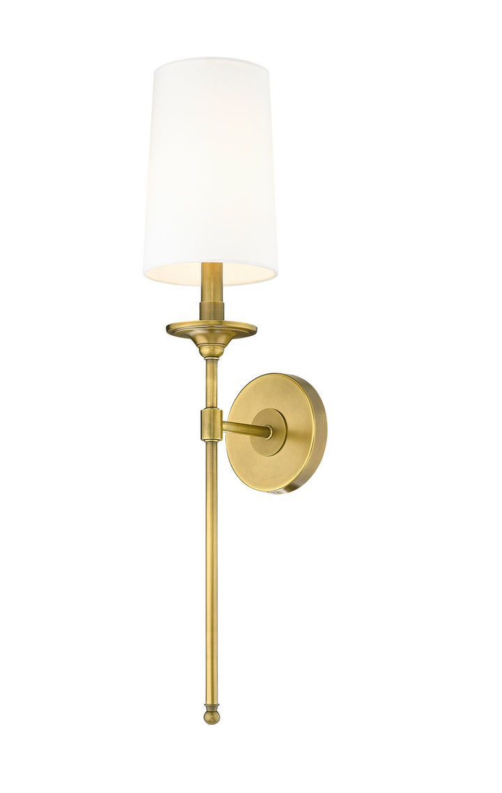 Z-Lite Emily 807-1S-RB-WH Wall Sconce Light - Rubbed Brass