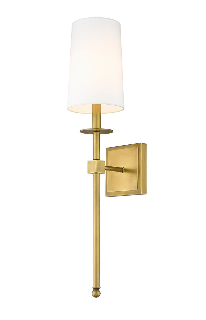 Z-Lite Camila 811-1S-RB-WH Wall Sconce Light - Rubbed Brass