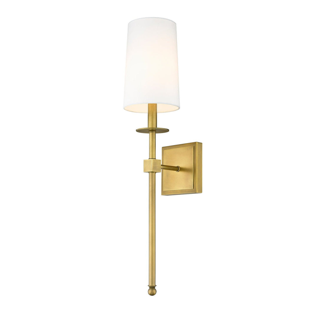 Z-Lite Camila 811-1S-RB-WH Wall Sconce Light - Rubbed Brass