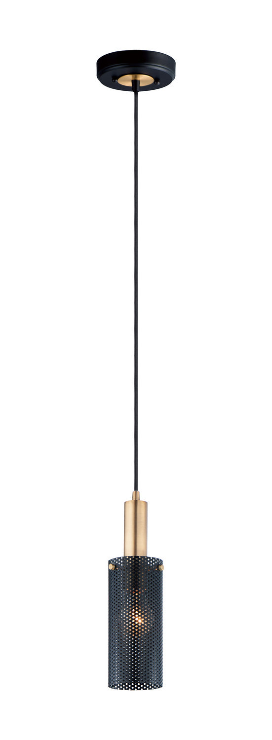 Maxim Perf 10081BKSBR Pendant Light - Black / Satin Brass