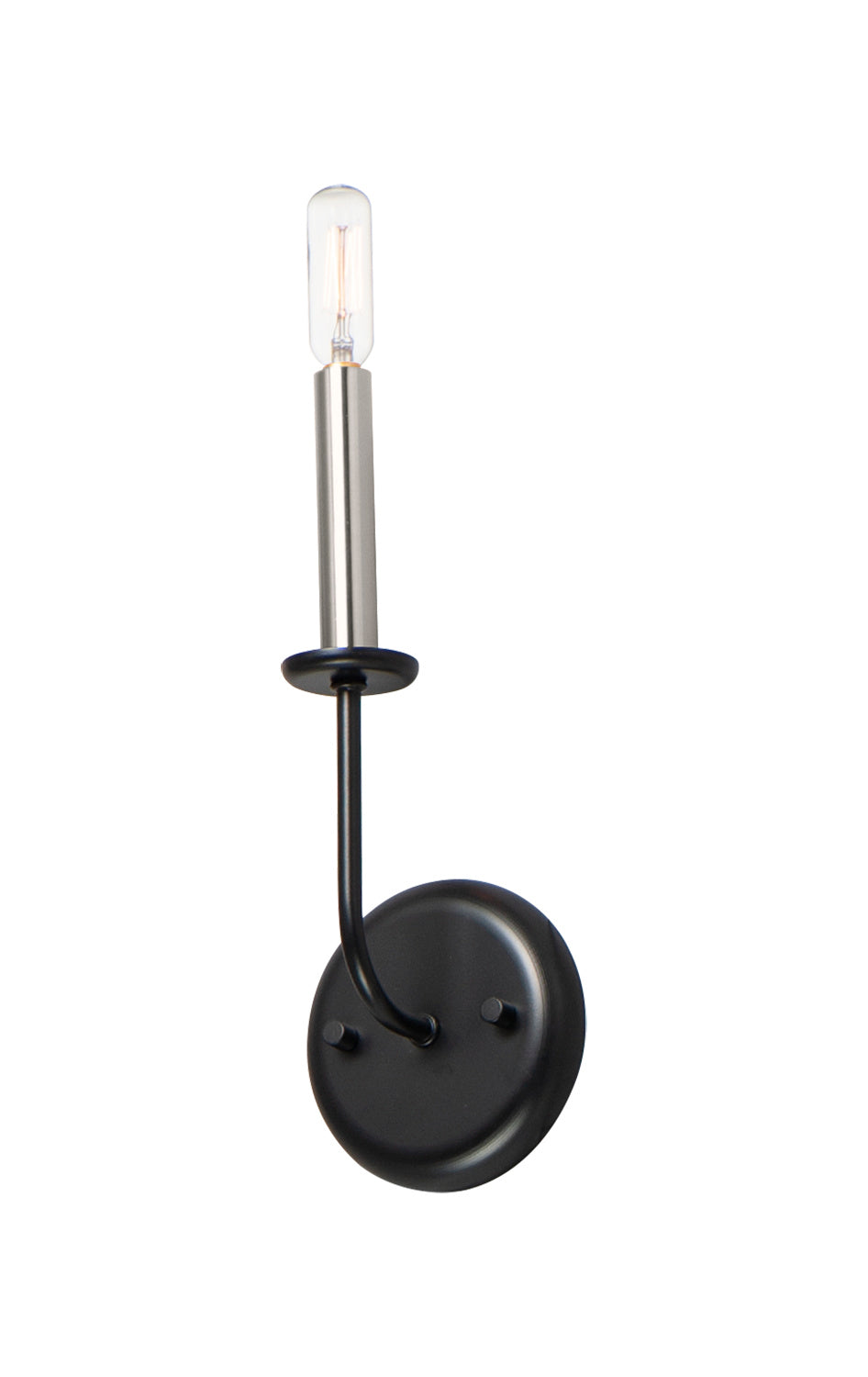 Maxim Wesley 10321BKSN Wall Sconce Light - Black / Satin Nickel