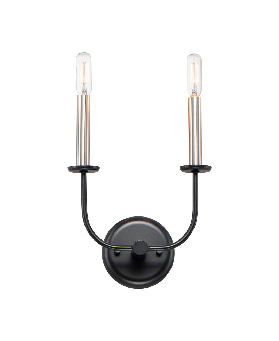 Maxim Wesley 10322BKSN Wall Sconce Light - Black / Satin Nickel