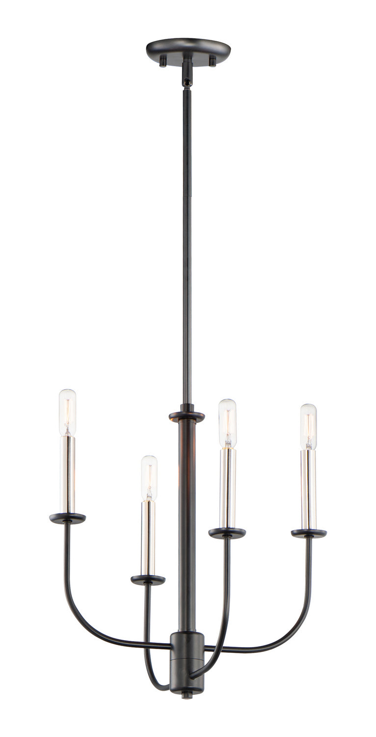 Maxim Wesley 10324BKSN Chandelier Light - Black / Satin Nickel