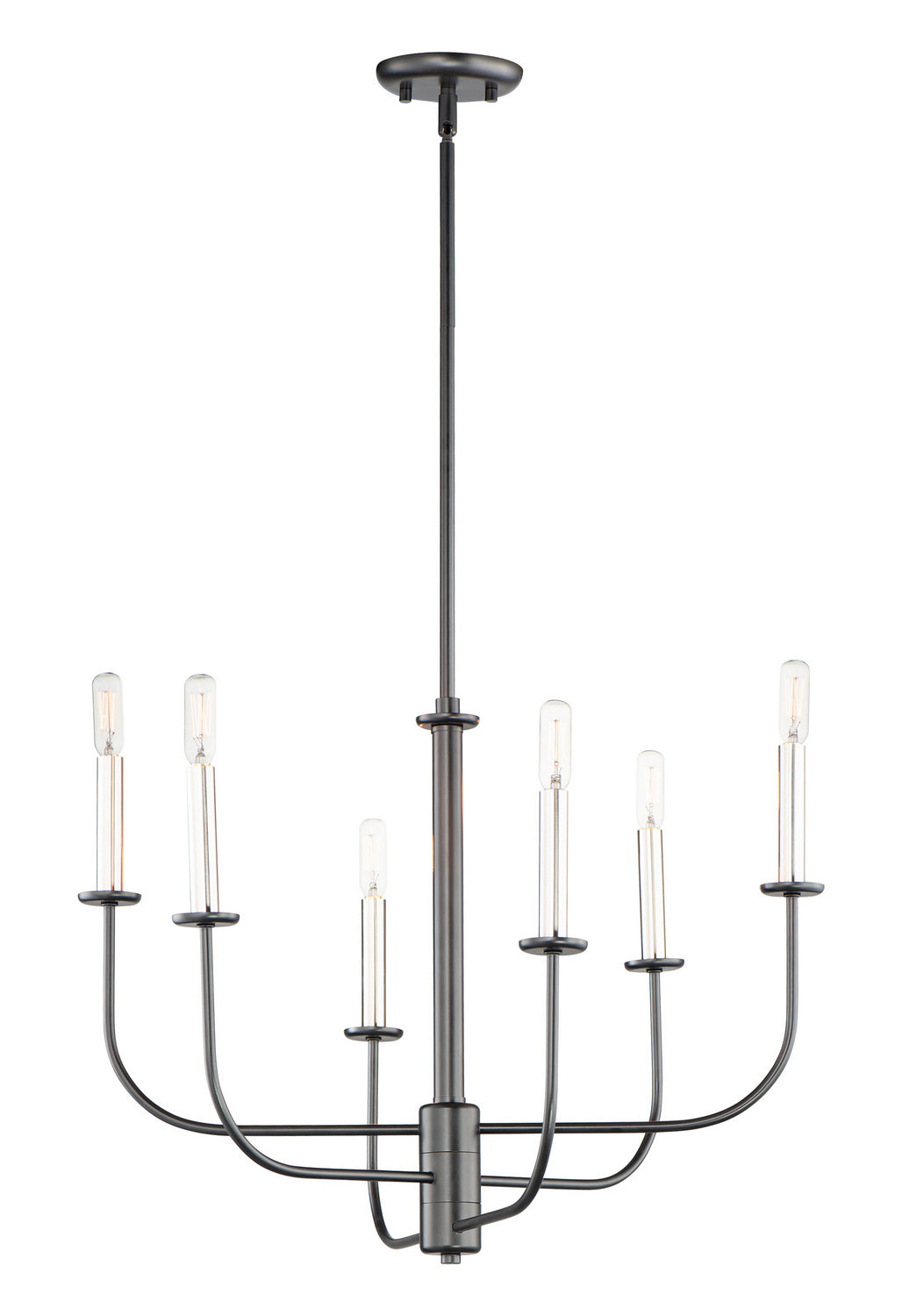 Maxim Wesley 10326BKSN Chandelier Light - Black / Satin Nickel