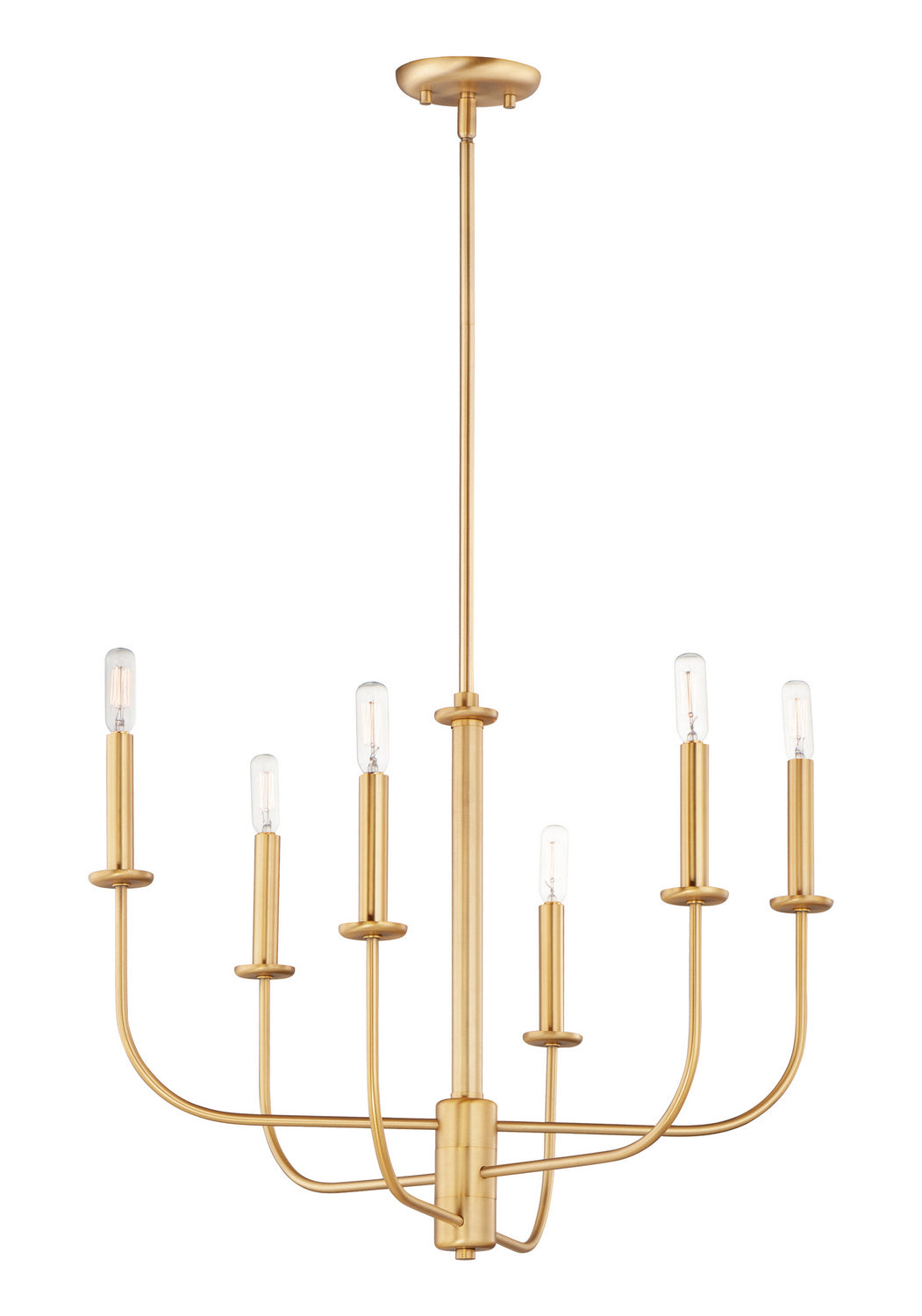 Maxim Wesley 10326SBR Chandelier Light - Satin Brass